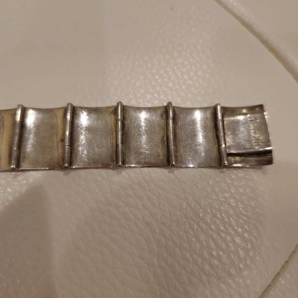 Vintage Sterling Silver Siam Bracelet - Picture 9 of 10